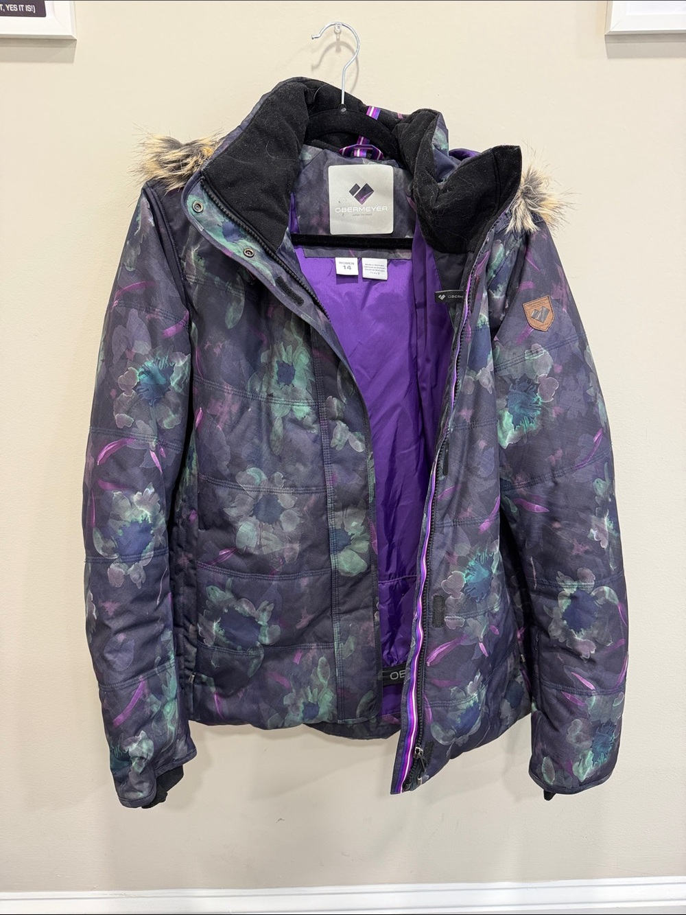 Obermeyer Floral Insulated Ski Jacket